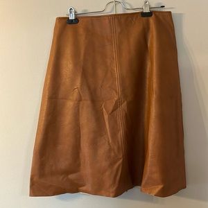 Lumiere Faux leather A-line skirt